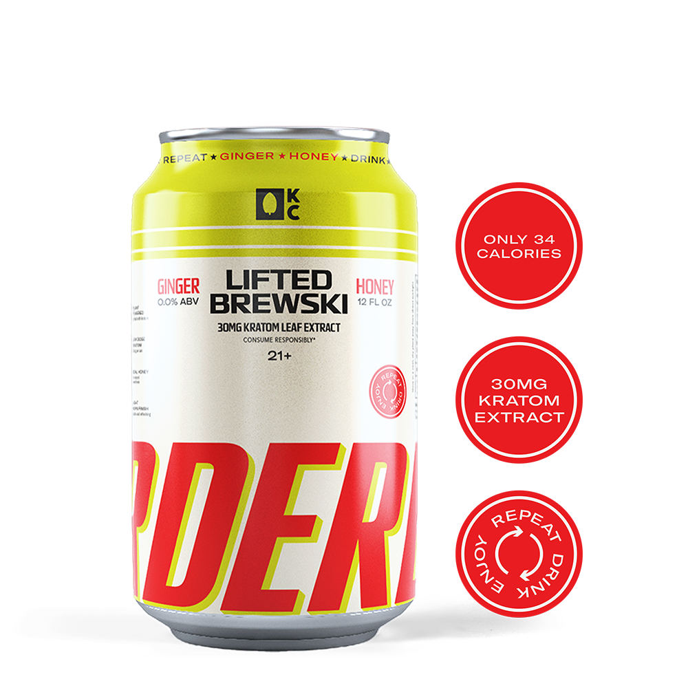DER Ginger Honey Lifted Kratom Brewski, 30mg, 4 Pack