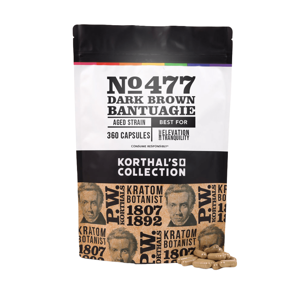 No 477 Dark Brown Bantuagie Kratom Capsules - korthals - collection