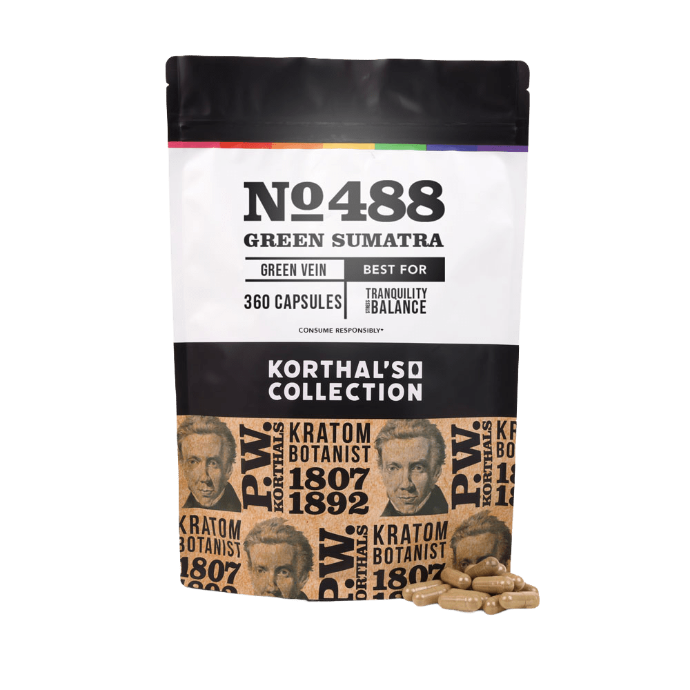 No 488 Green Sumatra Kratom Capsules - korthals - collection