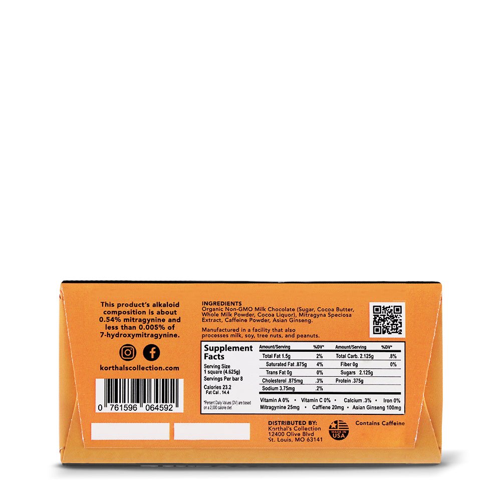 No 387 Caffeine + Ginseng Kratom Chocolate Bars - korthals - collection