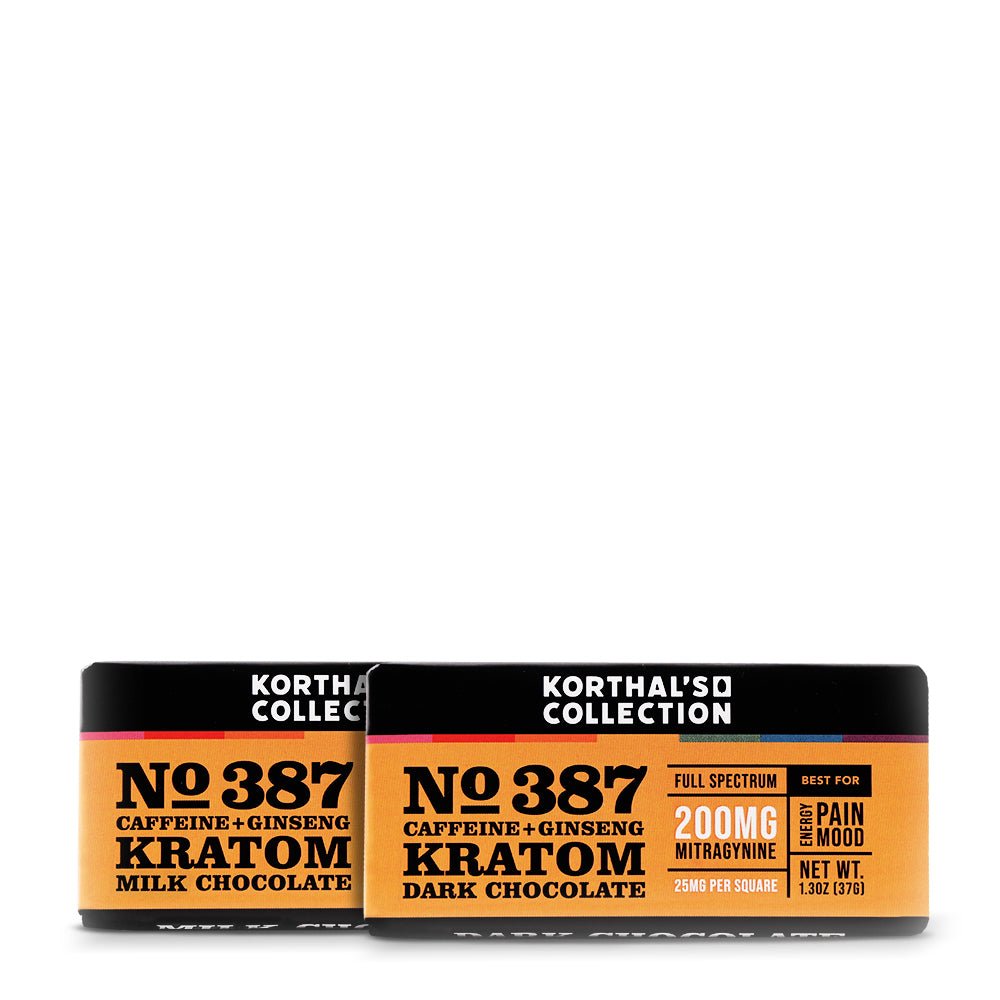 No 387 Caffeine + Ginseng Kratom Chocolate Bars - korthals - collection