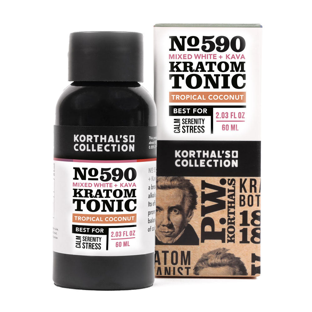 No. 590 Mixed White Kratom & Kava Tonic, 3 Pack