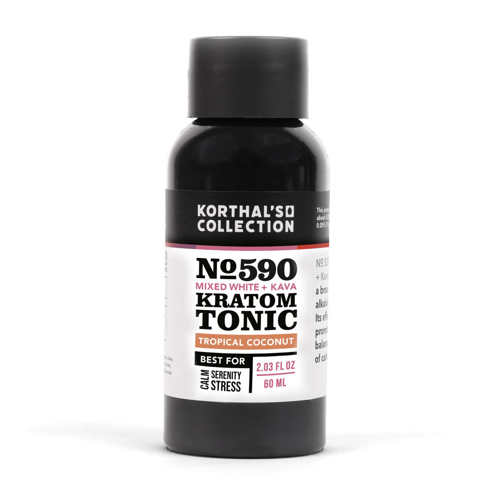 No. 590 Mixed White Kratom & Kava Tonic, 3 Pack
