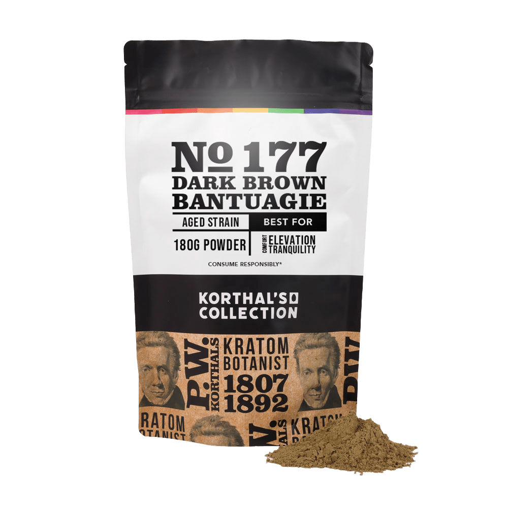 No 177 Dark Brown Bantuagie Kratom Powder - korthals - collection