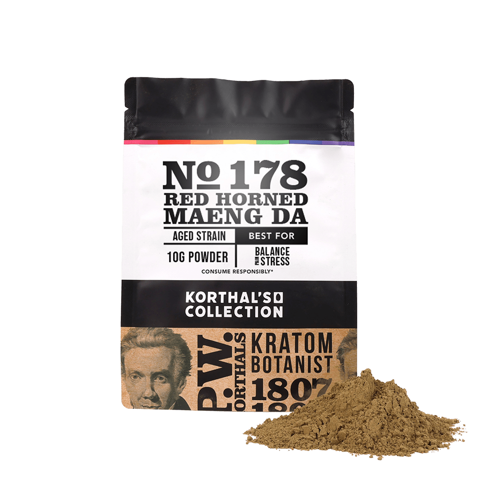No 178 Red Horned Maeng Da Kratom Powder - korthals - collection