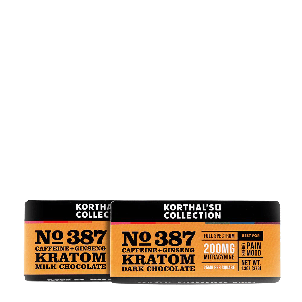 No 387 Caffeine + Ginseng Kratom Chocolate Bar - korthals - collection