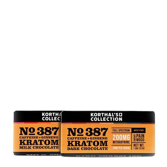 No 387 Caffeine + Ginseng Kratom Chocolate Bar - korthals - collection