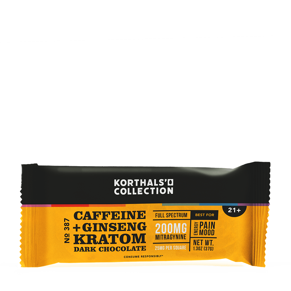 No 387 Caffeine + Ginseng Kratom Chocolate Bar - korthals - collection