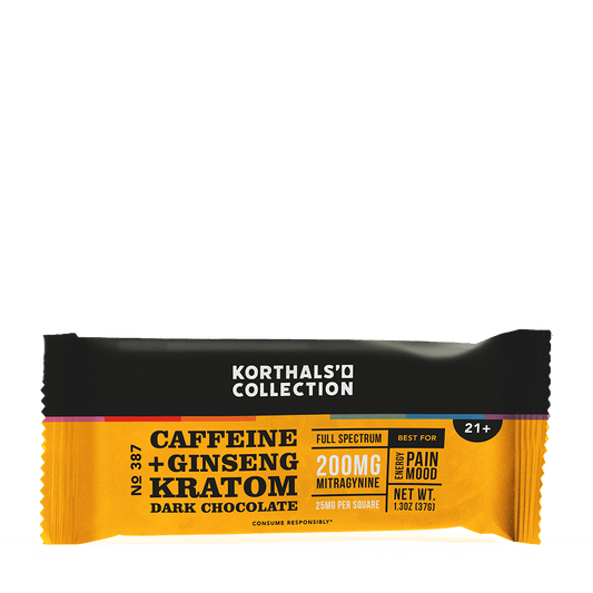 No 387 Caffeine + Ginseng Kratom Chocolate Bar - korthals - collection