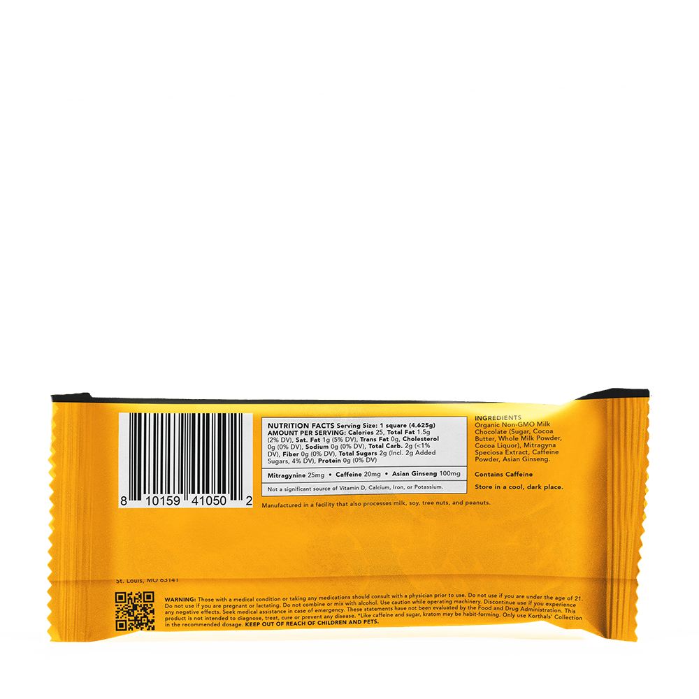 No 387 Caffeine + Ginseng Kratom Chocolate Bar - korthals - collection
