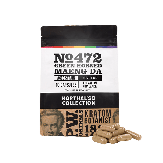 No 472 Green Horned Maeng Da Kratom Capsules - korthals - collection