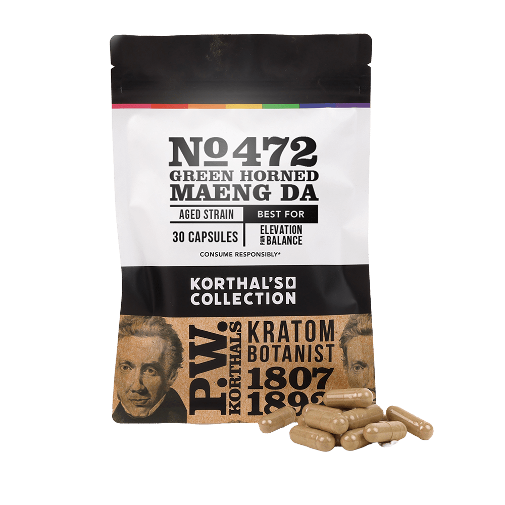 No 472 Green Horned Maeng Da Kratom Capsules - korthals - collection