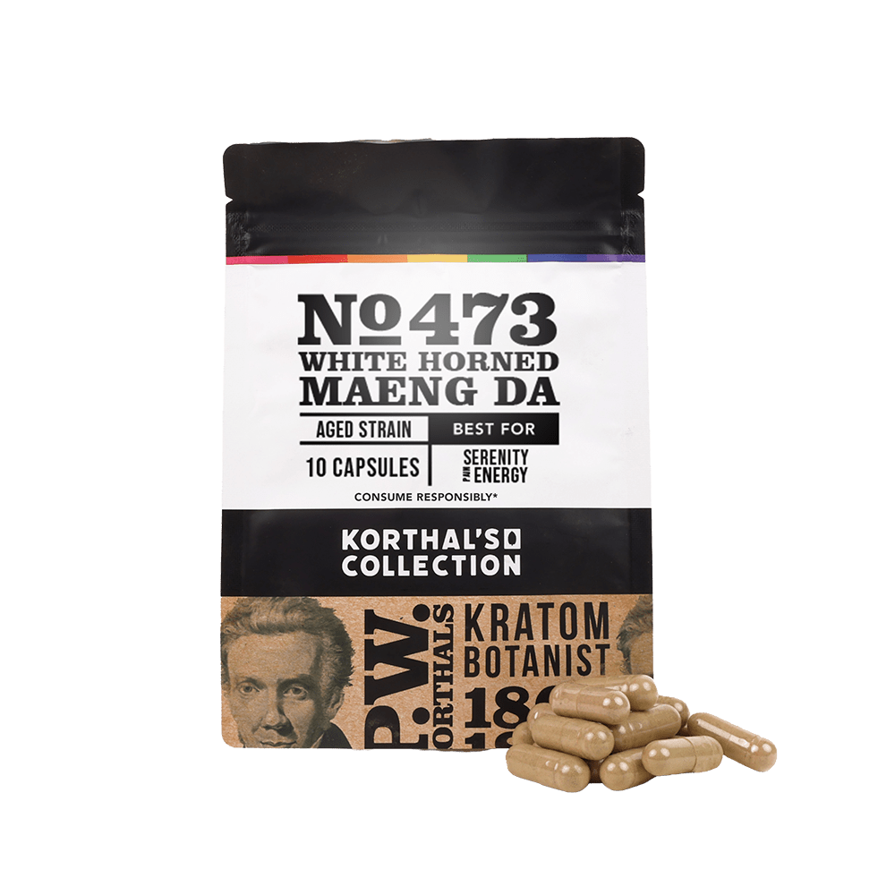 No 473 White Horned Maeng Da Kratom Capsules - korthals - collection