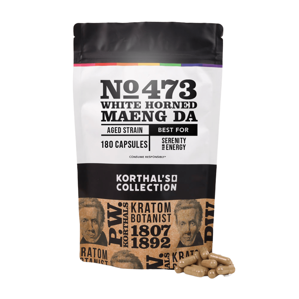 No 473 White Horned Maeng Da Kratom Capsules - korthals - collection