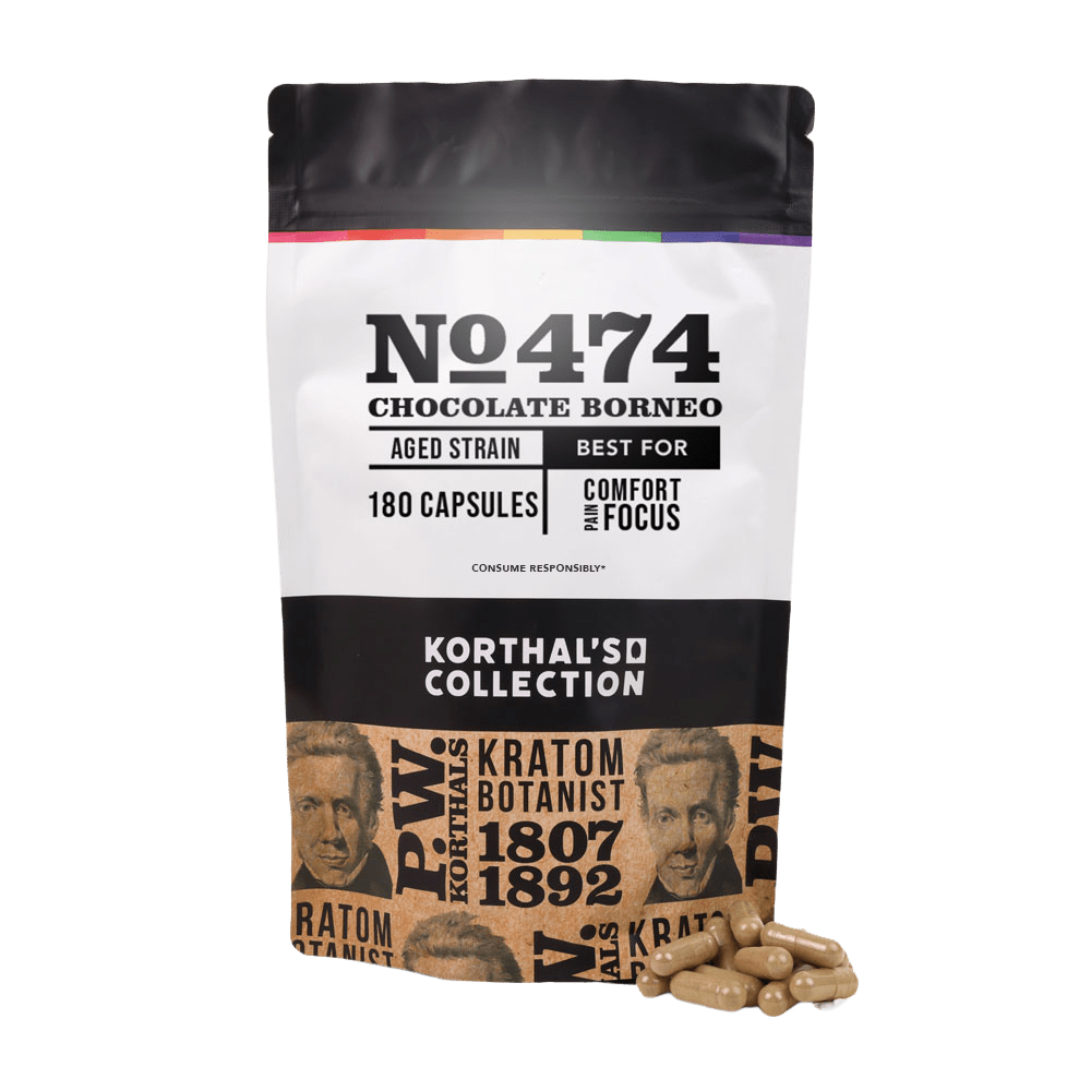No 474 Chocolate Borneo Kratom Capsules - korthals - collection