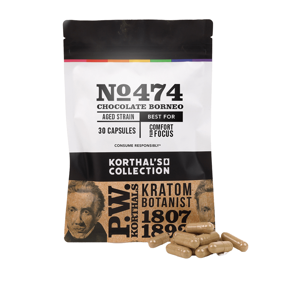 No 474 Chocolate Borneo Kratom Capsules - korthals - collection