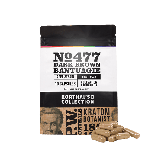 No 477 Dark Brown Bantuagie Kratom Capsules - korthals - collection