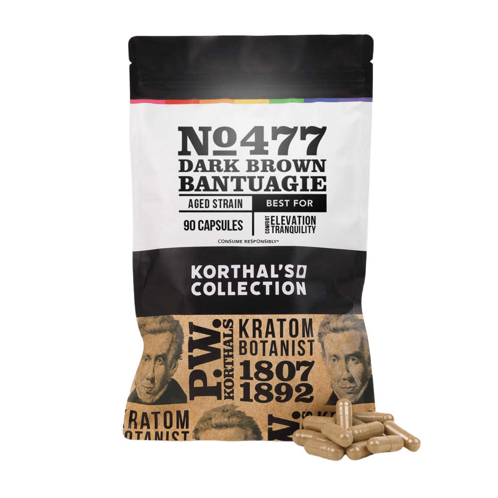 No 477 Dark Brown Bantuagie Kratom Capsules - korthals - collection