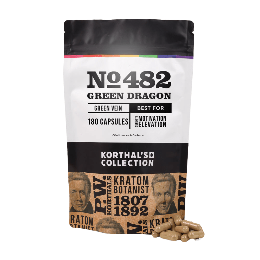 No 482 Green Dragon Kratom Capsules - korthals - collection