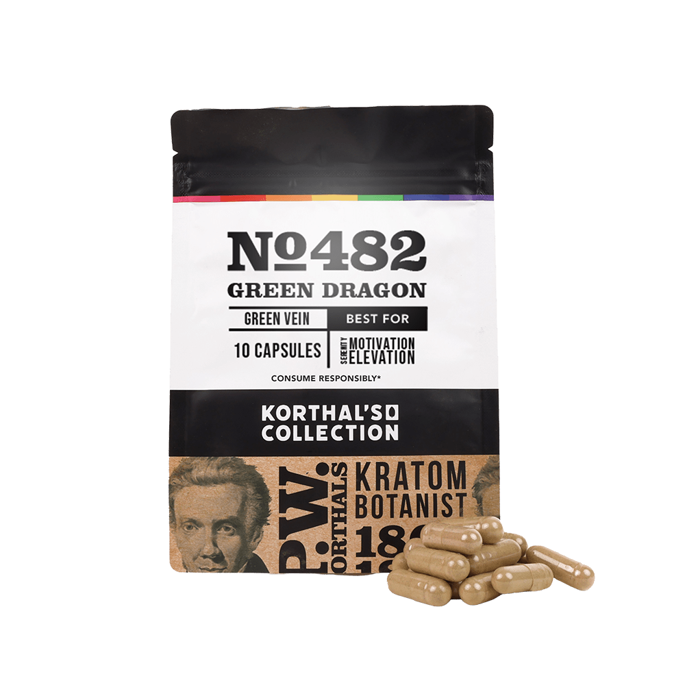 No 482 Green Dragon Kratom Capsules - korthals - collection