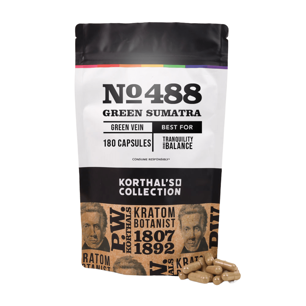 No 488 Green Sumatra Kratom Capsules - korthals - collection