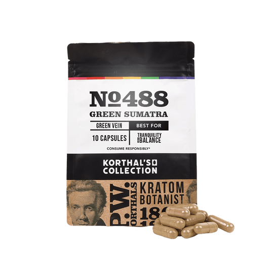 No 488 Green Sumatra Kratom Capsules - korthals - collection