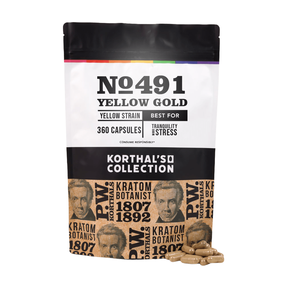 No 491 Yellow Gold Kratom Capsules - korthals - collection