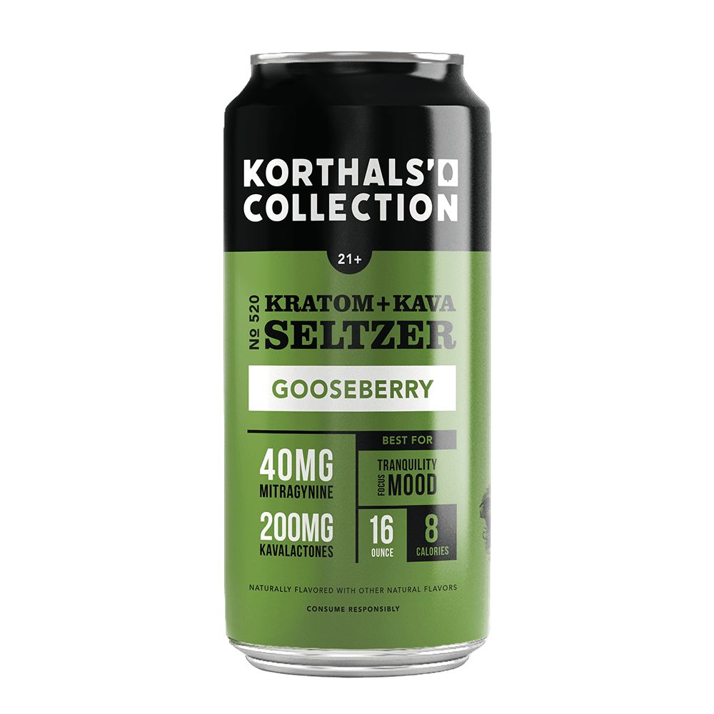 No. 520 Kratom Kava Gooseberry Seltzer 4-Pack | Korthals No. 520 Kratom Kava Gooseberry Seltzer 4-Pack | Korthals