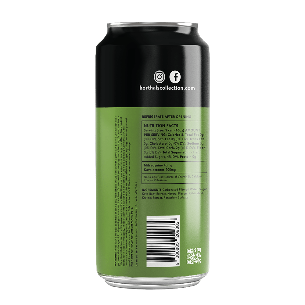 No. 520 Kratom Kava Seltzer - Gooseberry (Limited Edition), 4 Pack - korthals - collection