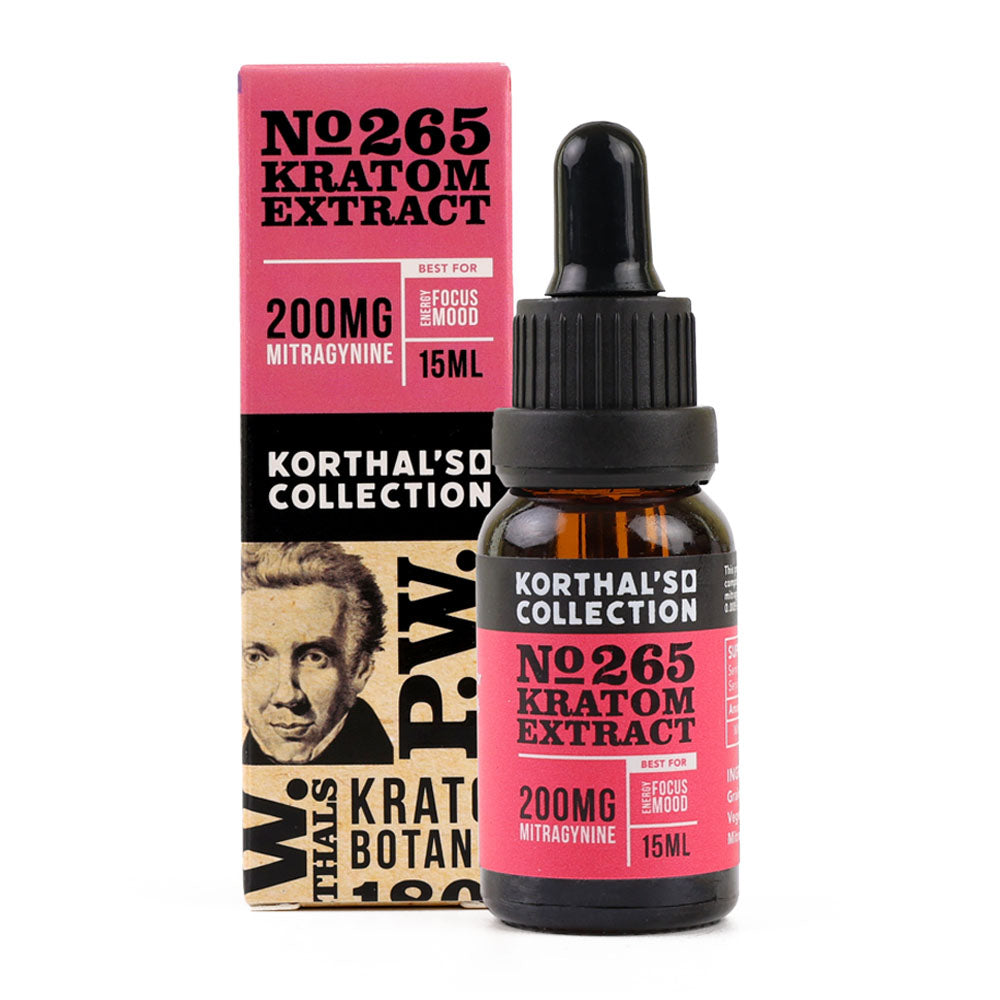 Korthal's Collection No. 265 Kratom Extract. This extract is best for increased energy, mood elevation, focus and pain relief.