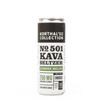 Korthal's Collection No. 501 Kava Seltzers are non-alcoholic and designed to promote mood elevation and a relaxing sense of calm. Each 12oz. can contains 250mg of kava root extract.